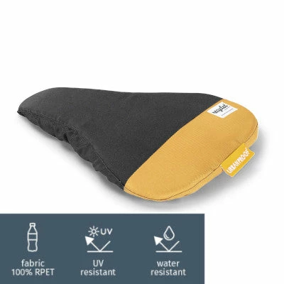 Couvre Selle Vélo En Matériau Recyclé Urban Proof Gris Jaune – Image 2