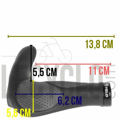VELO Poignées Vélo Ergonomiques Avec Cornes Triple Densité - La Paire – Image 2
