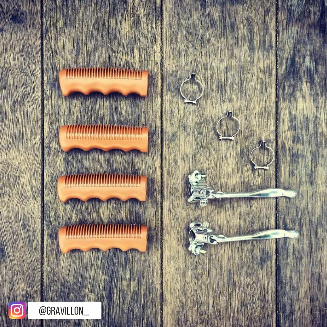 Brandless Poignées De Vélo Vintage Caramel Avec Creux 110 Mm – Image 6