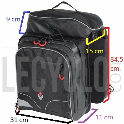 Sacoche Pont Arrière 3 Compartiments Hapo-G – Image 4