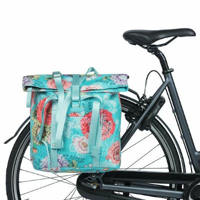 Sacoche Vélo Arrière Shopper Basil Bloom Field Bleu Ciel 20L – Image 4