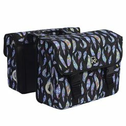 Sacoche Vélo Double Aux Motifs Fleurs Feather Shopper Willex