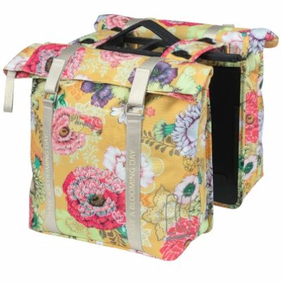 Sacoche Vélo Double Porte-bagage Amovible MIK Jaune Bloom Basil